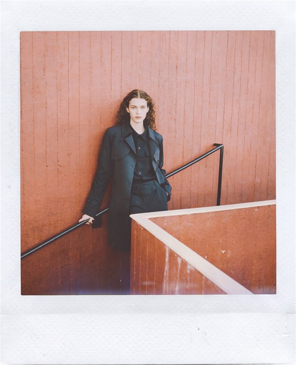 A photo composited as a square instant-film print